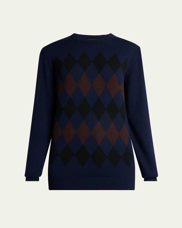 Vivian Argyle Crewneck Sweater